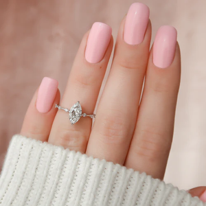 Meilleure collection 2 CT Diamant de laboratoire taille marquise Or blanc Bague de fiançailles, de mariage, d'anniversaire, de fête, cadeau IGI - Product Image 4