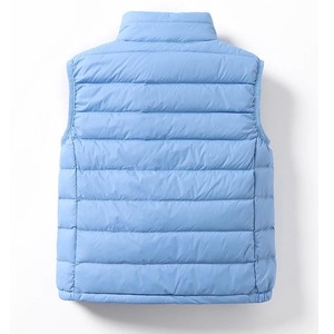 Chaleco Acolchado con Cuello Grueso y Cálido para Hombre, con Logotipo Personalizado, Relleno de Poliéster Transpirable, Estilo Denim, Multibolsillos, Ropa Exterior Informal - Product Image 3