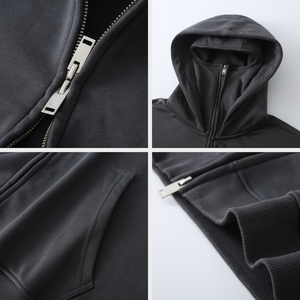 Máscara Ninja personalizada nueva Sudadera con capucha de invierno doble sombrero sólido prendas de vestir pasamontañas con cremallera hombres mujeres nueva Sudadera con capucha - Product Image 3