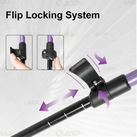 Bâton de randonnée en aluminium XATP Modern Concept Lavender Flip Lock avec poignée en EVA imitation liège
