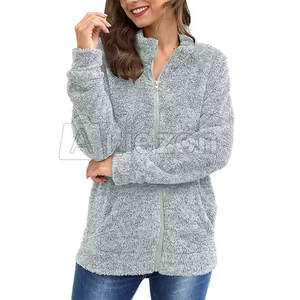 Chaqueta acolchada de lana lavable para mujer de diseño único chaqueta de lana transpirable impermeable para mujer a la venta - Product Image 1