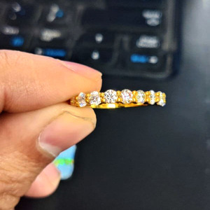 ชุดแหวนเพชรโมอิสสำหรับผู้หญิงเครื่องประดับชุบทอง14K 925หมั้นแต่งงานแบบเรียบง่ายขายส่งจำนวนมาก - Product Image 1