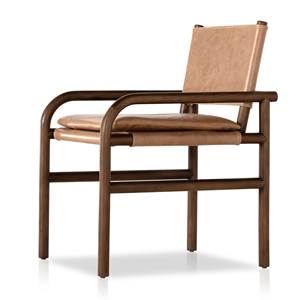 Chaise de salle à manger contemporaine nordique avec siège et dossier en cuir Pu et coussin et cadre en bois pour un arrangement de salle à manger élégant - Product Image 2