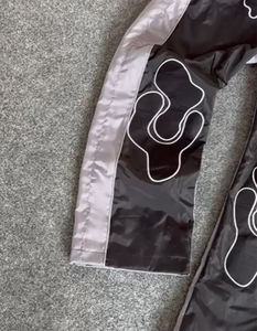 Pantalones de chándal de nailon transpirables Unisex personalizados, ropa de calle holgada de pierna ancha ajustable, diseño bordado, cortavientos, características - Product Image 5