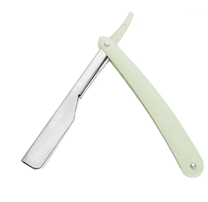 Customized Professional Manual Shaver <b>Straight</b> Edge Stainless Steel Sharp Foldable <b>Razor</b> With <b>Blade</b> - Product Image 1