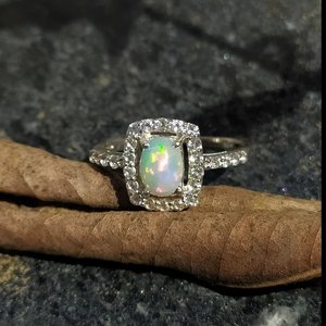 Ethiopian <b>Opal</b> Stone Unique Design 925 Sterling Silver Women's Engagement <b>Ring</b> Fine Jewelry for Wedding Party Wholesale Bulk - Product Image 3