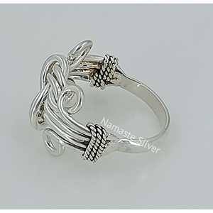 Anillo de Nudo Celta Hecho a Mano en Plata de Ley 925, Estilo Étnico, Nudo de Amor Infinito, Elegante Joyería Fina, Regalo para Ella - Product Image 4