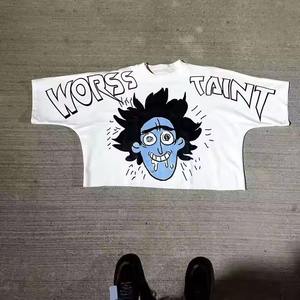 Unisex Custom Summer Acid Wash <b>T</b>-<b>Shirts</b> <b>Shorts</b> 2-Piece <b>Set</b> Double-Layer Breathable Cotton Matching Sweatsuit Unisex <b>Men</b> - Product Image 4