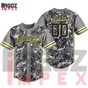 Jersey de béisbol y softball de fabricación profesional transpirable con gráficos sublimados vibrantes y nombre de equipo bordado - Product Image 1