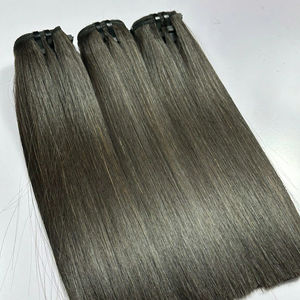 Vente en gros d'extensions de cheveux de trame droite 100% cheveux bruts non transformés Top 1 fournisseur d'extension de cheveux humains au Vietnam aucune perte - Product Image 1