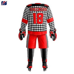 Alta calidad 100% poliéster equipo transpirable campo Hockey Jersey hombres sublimación uniforme de hockey sobre hielo - Product Image 5