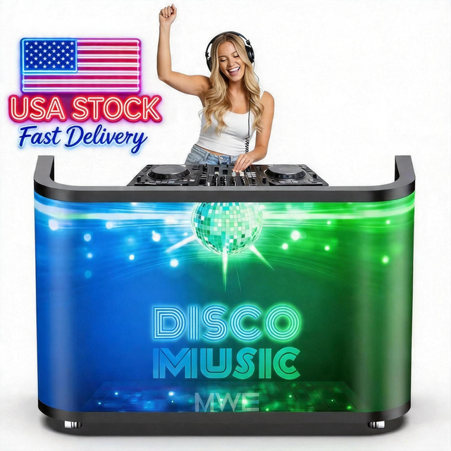MWE USA STOCK 3D Effect P2.5 LED DJ Booth Portable Foldable Irregular Shape Digital Display with Flight Case for Wedding Party
