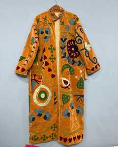 Uzbek เสื้อแจ็กเก็ตผ้ากำมะหยี่ปักลายดอกไม้, เสื้อคลุมกันหนาวตัวยาวใส่ได้ทั้งชายและหญิงชุดใส่ในงานปาร์ตี้ฤดูร้อน - Product Image 2