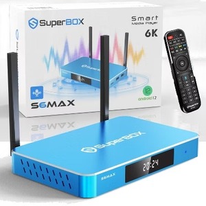 Super_box S6 MAX 6K HD HD Android TV Box Quad Core แป้นพิมพ์ US backlit REMOTE - Product Image 1