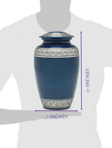 Home Craft Exports Luxury Lovely Dark Blue Adult Cremación Urna para cenizas humanas Funeral Cremación Urna Metal de alta calidad 2025 - Product Image 3