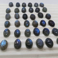 Pierre précieuse cabochon en labradorite naturelle de forme ovale, lisse et brillante, de haute qualité, en vrac, pour bijoux de mariage, sculpture