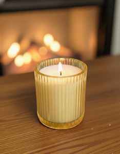 Bougie en verre de grande taille, bougie en verre de luxe à nervures, bougie en verre à combustion longue, sans fumée, bougie en cire de soja parfumée pour une ambiance cosy - Product Image 6