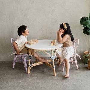 เก้าอี้เด็กหวายลายผีเสื้อสำหรับเด็กนั่งสบายเป็นมิตรกับสิ่งแวดล้อมสำหรับห้องเด็กเล่นห้องนอนและพื้นที่อ่านหนังสือ - Product Image 2