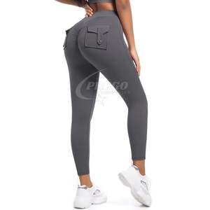 Custom Wholesale Custom Logo <b>Women's</b> Gym <b>Compression</b> <b>Leggings</b> Ladies Fitness Apparel High Stretch Yoga Pants with Pockets New - Product Image 3
