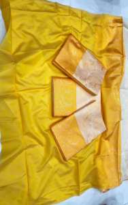 High Quality Heavy Jacquard Silk <b>Sarees</b> with <b>Golden</b> Big Jacquard Weaving Border Indian & Pakistani Clothing - Product Image 6
