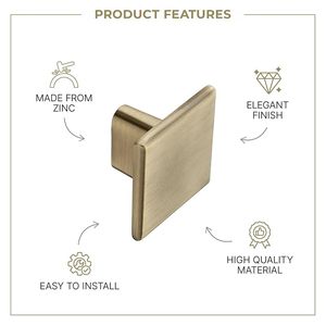 Tiroir pour la maison et le bureau Bouton de porte pour armoires, armoires et commodes - Product Image 4