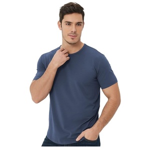 Precio al por mayor de hombres 100% algodón manga corta cuello redondo Color sólido Casual camiseta transpirable y antiarrugas Bangladesh - Product Image 6