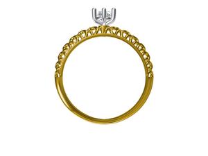 แหวนหมั้นสวยงาม14K สง่างามเหนือกาลเวลาพร้อมการตั้งค่าที่ง่ามเพื่อเฉลิมฉลองความรักที่เป็นเอกลักษณ์ของคุณได้รับการรับรอง IGI - Product Image 3