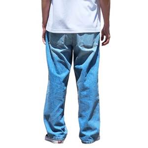 Jeans pour hommes jeans en denim à lisière sanforisée indigo coupe régulière pantalon en denim de style décontracté populaire pour l'hiver lavage moyen - Product Image 3