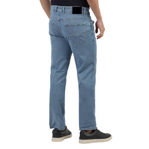 Jeans en denim personnalisés avec logo de marque, couleur personnalisée, coupe slim, légers, décontractés pour hommes, vente en gros d'usine, prix de gros - Product Image 4