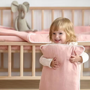 Organic Muslin Crib Bedding Set Certified by Oeko-Tex Standard 100 Baby <strong>Duvet</strong> <strong>Cover</strong> and Pillowcase for <strong>Toddlers</strong> and Babies - Product Image 1