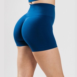 Pantalones cortos de yoga para gimnasio sin costuras para levantamiento de botín anticelulítico de cintura alta profesional para mujer más vendidos - Product Image 1