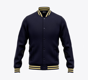 Top Quality Custom Made Men's Varsity <b>Jacket</b> in top quality hand made Embroidery at wholesale rates - Product Image 3
