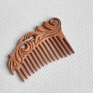 Peigne à barbe en bois poli de qualité supérieure, écologique, fait main, idéal pour les voyages, antistatique, accessoire de toilettage AZ ENTERPRISES - Product Image 5