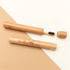 Kit de voyage de brosse à dents de fabricant de brosse à dents de logo personnalisé avec étui brosses à dents en bambou en tube - Product Image 2