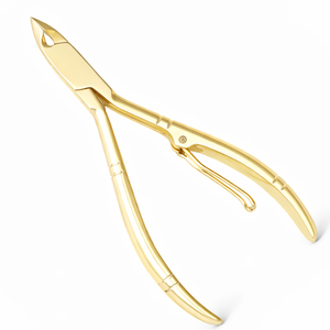 Coupe-cuticules professionnel en acier inoxydable à lame incurvée dorée, 6 mm, pour manucure et pédicure, outil de coupe des ongles, logo OEM - Product Image 1