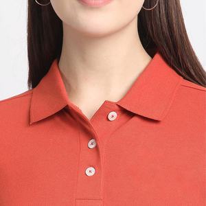 Wholesale Custom Logo Women Short Sleeve Polo Shirt Breathable Cotton Slim Fit Casual Ladies Work Wear Golf Pique Polo Shirts - Product Image 5