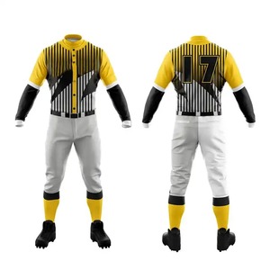 Customized Casual Sports Baseball Uniform Best Quality Custom Logo Design New Men's 100% Polyester Quick Dry Anti-Bacterial - Product Image 1