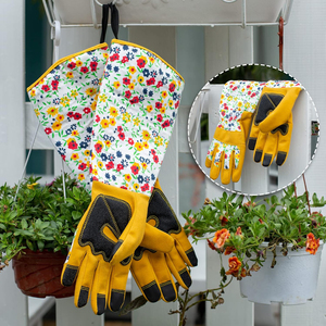 2025 meilleure qualité Premium en cuir pleine fleur jardinage gants de sécurité OEM ODM anti-dérapant respirant sans silicone pour hommes femmes - Product Image 4