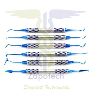 Juego de 7 Instrumentos Dentales Manuales de Alta Calidad en Acero Inoxidable para Relleno de Composite y Cirugía Sinusal - Product Image 4