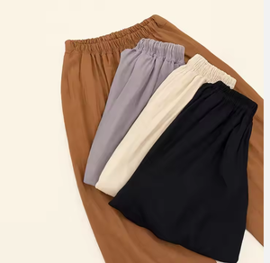 Women's 100% <b>Linen</b> Eco-Friendly Summer Hot Items Loose Breathable Mid Waist Button Pattern Feathers Hot Button Wide Leg Pants - Product Image 6