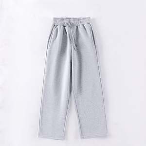 Pantalones Deportivos Casuales de Invierno para Hombre, Cintura Media, Gruesos, Anchos, Estilo Vintage, Lavado Ácido, Ropa Urbana, Poliéster y Algodón - Product Image 1