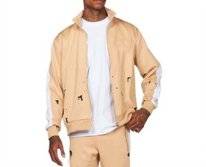 Costume empilé pour hommes streetwear survêtement survêtement pour hommes deux pièces Jogger Flare pantalon ensembles baggy survêtement ensemble - Product Image 2