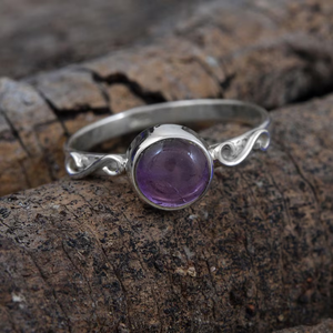 Fashion Gemstone Rings Women <b>Purple</b> Amethyst Ring 925 Sterling Silver Gemstone Ring Thanksgiving <b>Gift</b> Wholesale Price - Product Image 2