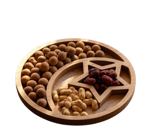 Plato de servicio clásico circular Venta caliente Compartimentos de madera Plato vajilla Bandeja de servicio Uso restaurante y suministros de hotel - Product Image 5