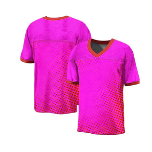 Camiseta de fútbol americano Unisex de alta calidad para hombres y camiseta de fútbol con número de equipo de sublimación impresa con logotipo personalizado - Product Image 6