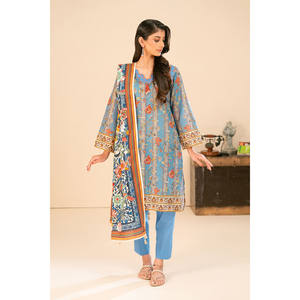 Traje Salwar Kameez de 3 Piezas en Algodón Khaddar Estampado con Dupatta para Festivales, Ropa Étnica, Estilo Pakistaní, Vestido Indio SD-52260 - Product Image 6