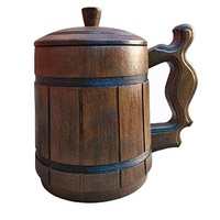 Grosir Mug kayu kualitas terbaik dengan pegangan untuk Dapur & meja ukuran kustom Mug kopi kayu ramah lingkungan untuk penjualan panas