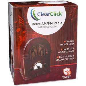Radio rétro en bois AM/FM avec Bluetooth - Product Image 5