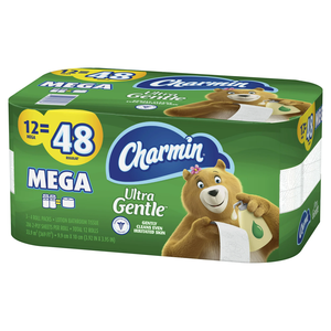 Para Charmin Ultra Gentle 12 Mega rollos de papel higiénico fuerte pero suave desechable y lavable - Product Image 6