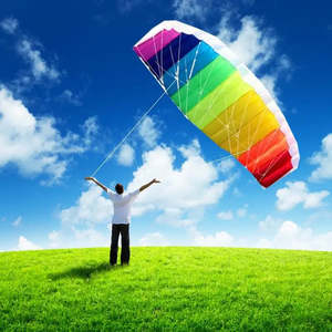 Cerf-volant de parapente à double ligne en tissu et nylon plastique pour le vol et les cadeaux - Product Image 2